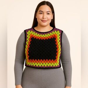 Colorful Crochet Women's Sweater Vest